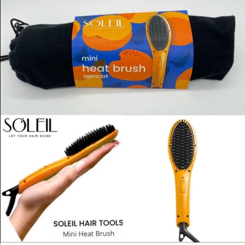 NEW Soleil Apricot Mini Heat Brush - NWT
